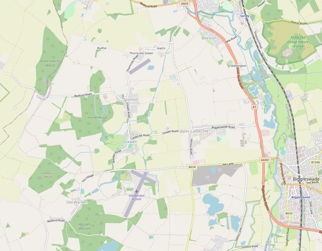 Walk Map: Biggleswade to Sandy