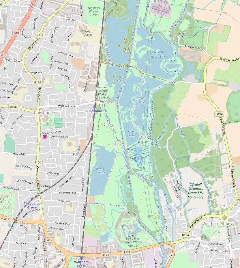 Walk Map 1: Cheshunt to Waltham Abbey