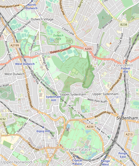 Walk Map: Crystal Palace to Forest Hill