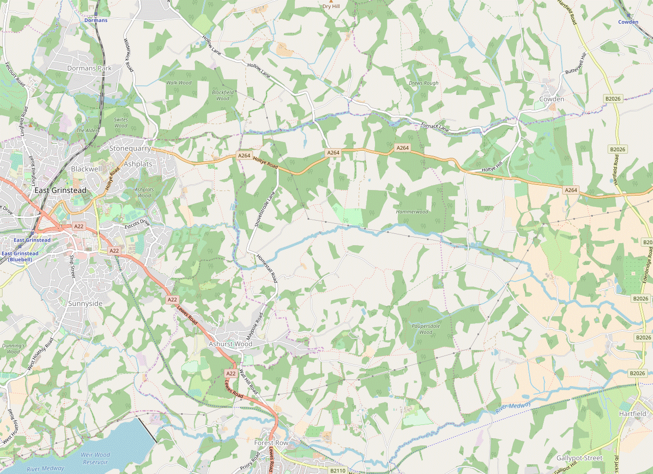 Walk Map 2: Hartfield to East Grinstead