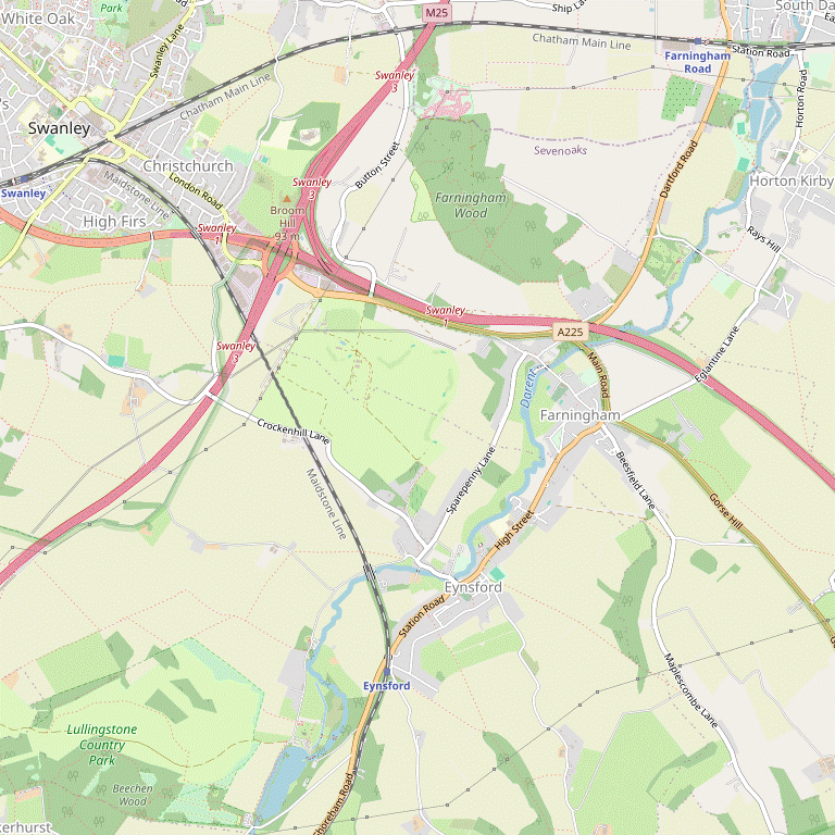 Walk Map: Eynsford Circular, via Farningham