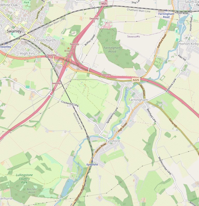 Walk Map: Eynsford Circular, via Farningham