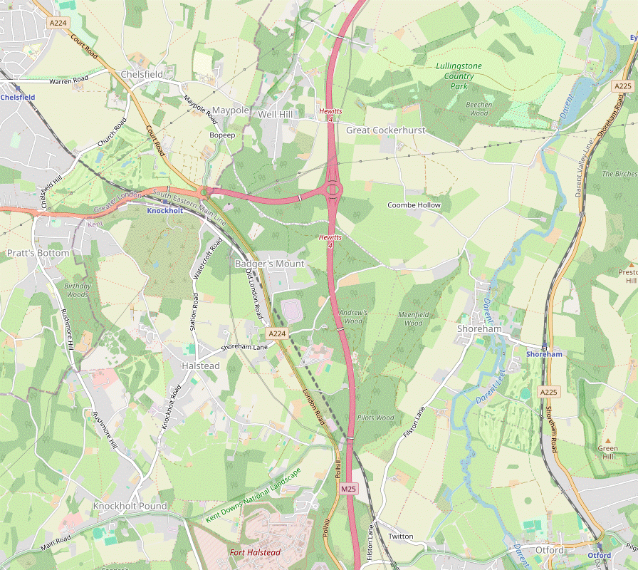 Walk Map 2: Lullingstone to Otford