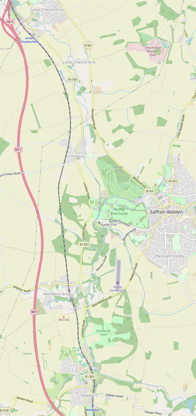 Walk Map: Great Chesterford to Newport