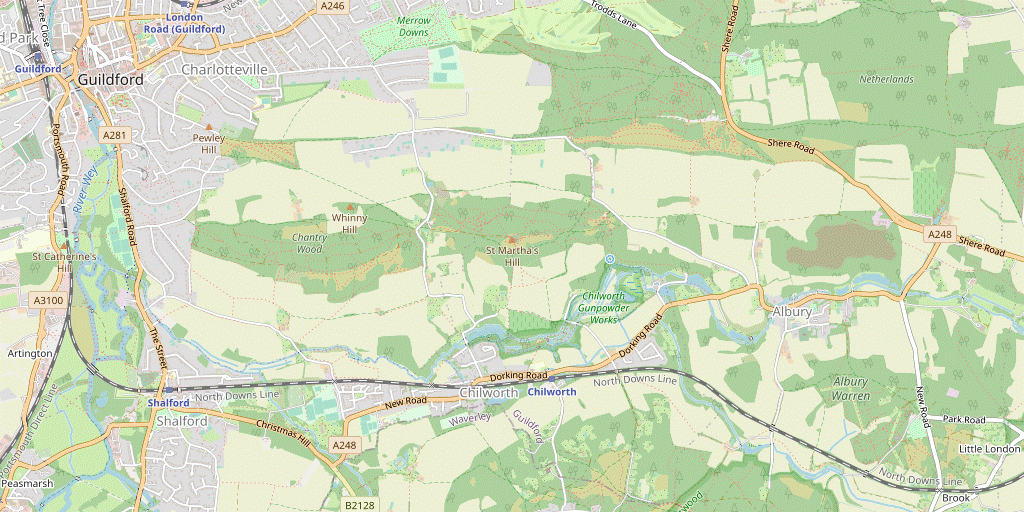 Walk Map: Guildford Circular, via Albury Park