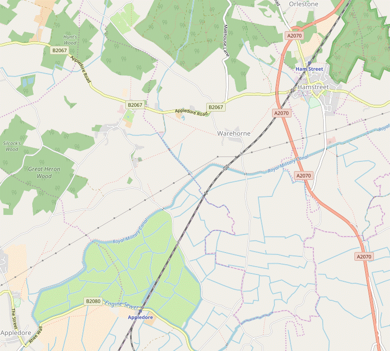 Walk Map: Ham Street to Appledore