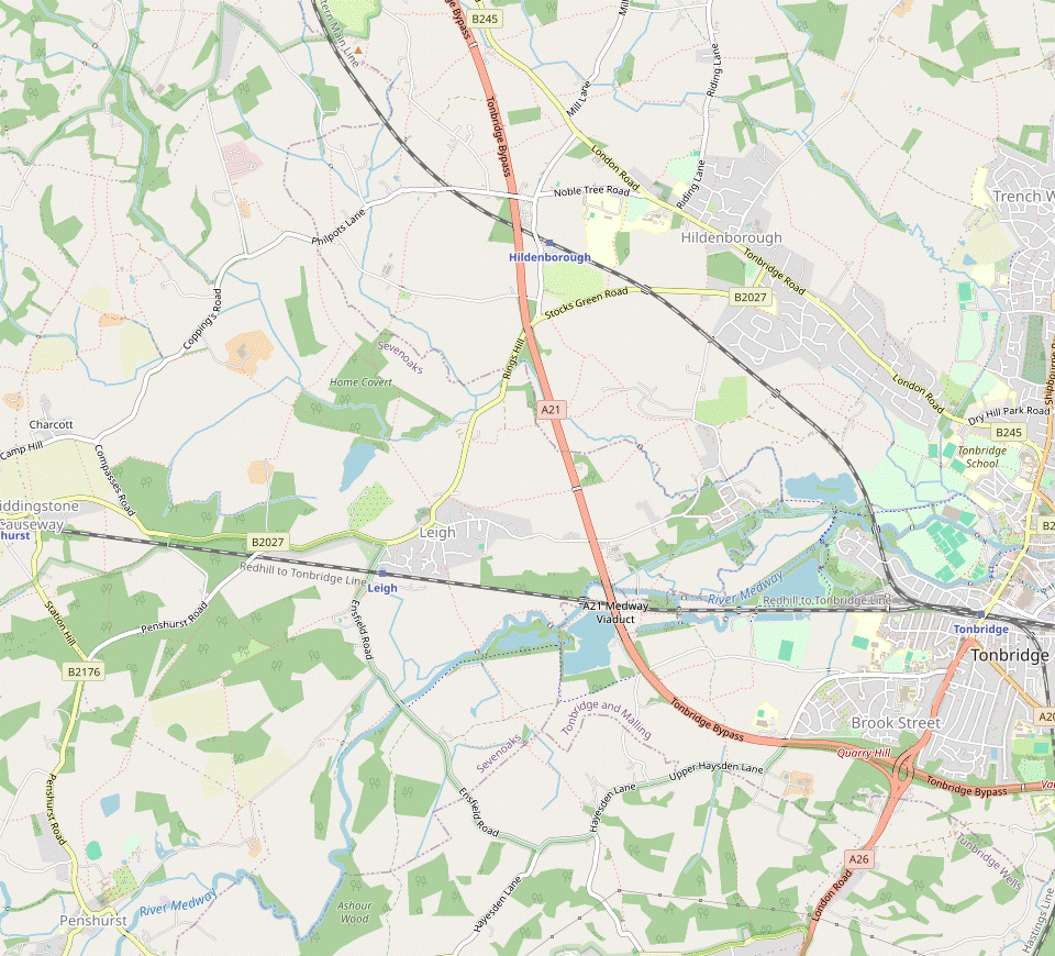 Walk Map 2: Penshurst to Tonbridge