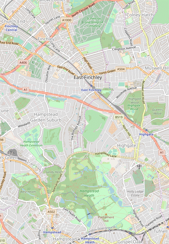 Walk Map 2: Highgate to Hampstead