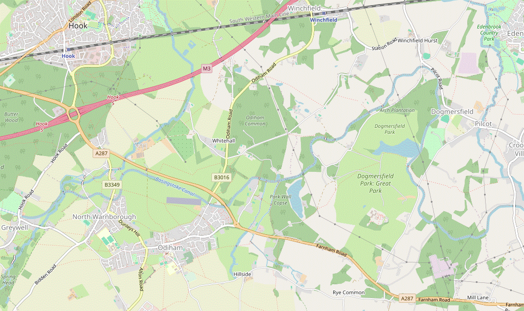 Walk Map: Hook to Winchfield