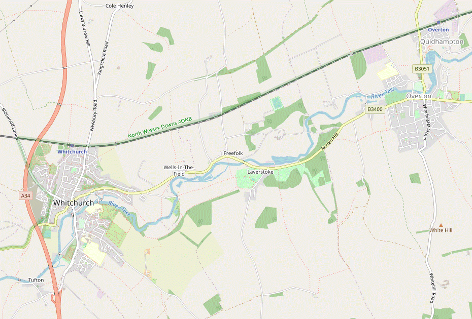 Walk Map: Overton to Whitchurch