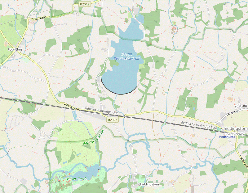 Walk Map: Penshurst Circular, via Bough Beech
