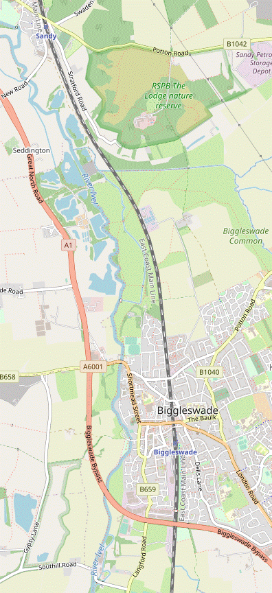 Walk Map 1: Sandy to Biggleswade