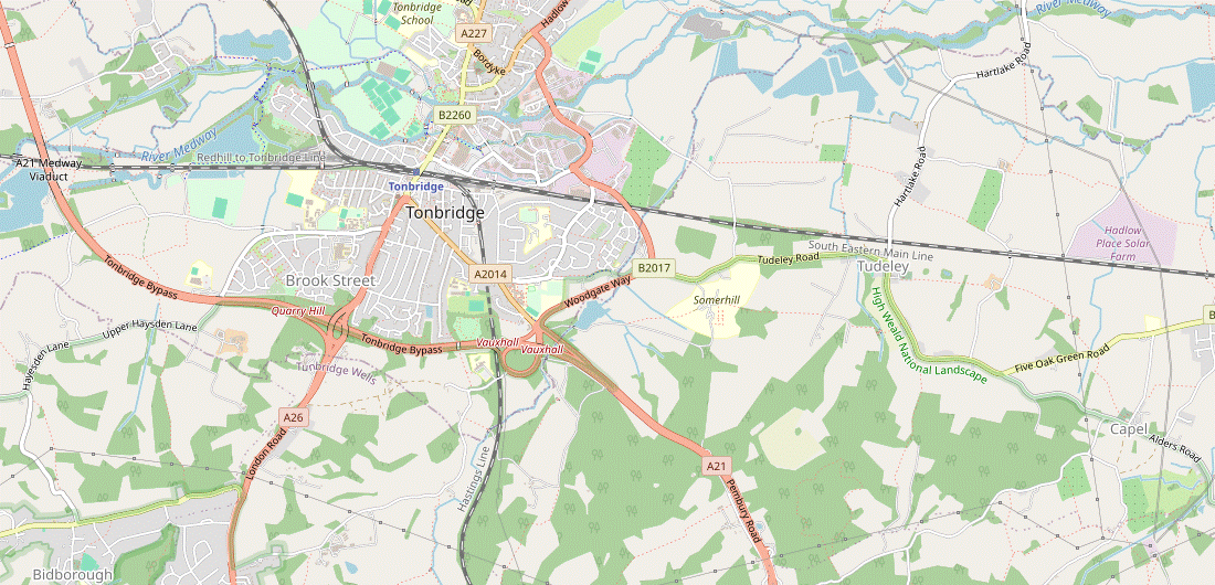 Walk Map: Tonbridge Circular, via Tudeley