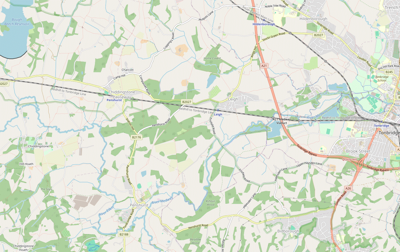 Walk Map 1: Tonbridge to Penshurst