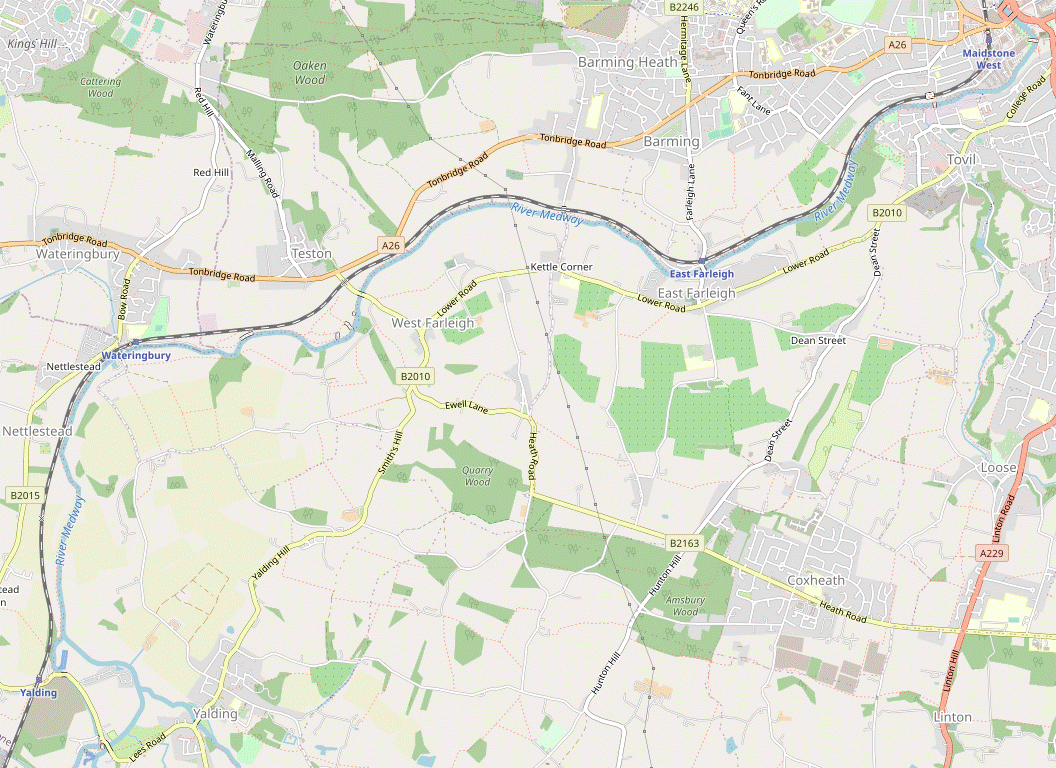 Walk Map: Wateringbury Circular, via East Farleigh