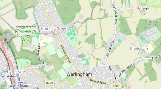 Walk Map: Whyteleafe to Greatpark