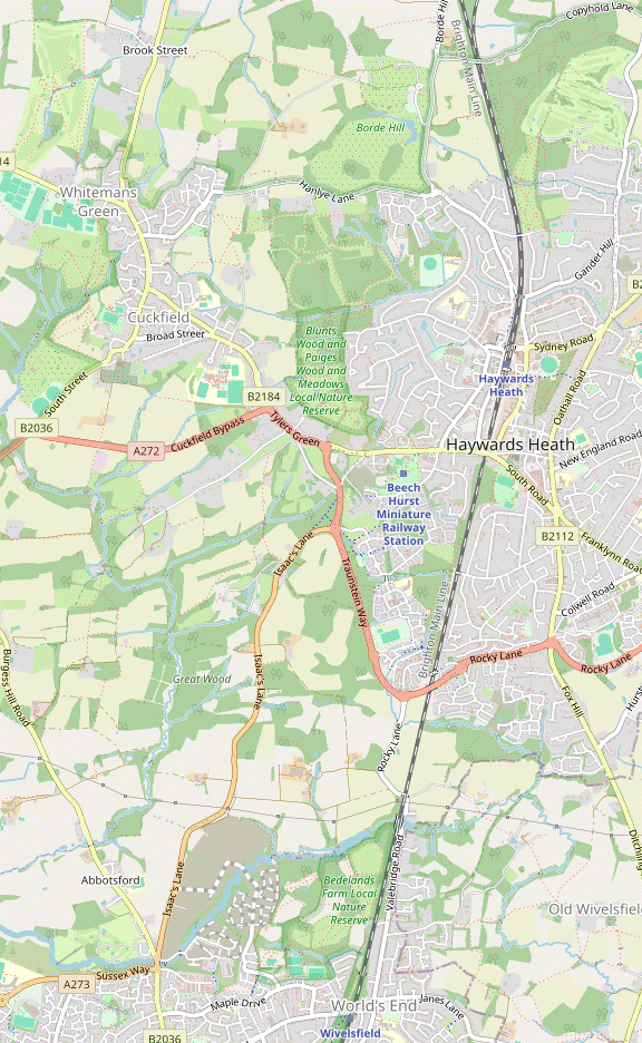 Walk Map: Wivelsfield to Haywards Heath